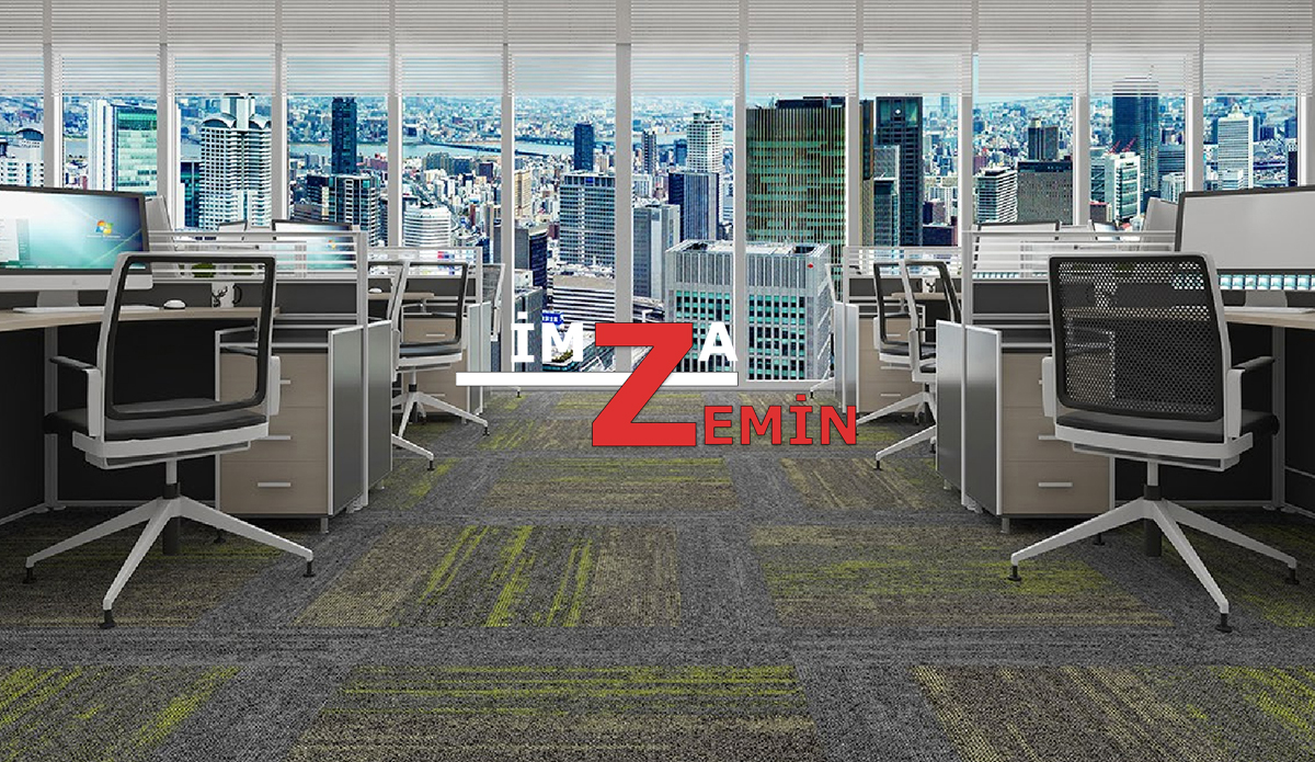 Renkli Karo Ofis Halısı California Karo Halı - Görsel 5