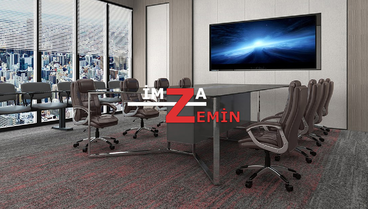 Renkli Karo Ofis Halısı California Karo Halı - Görsel 4