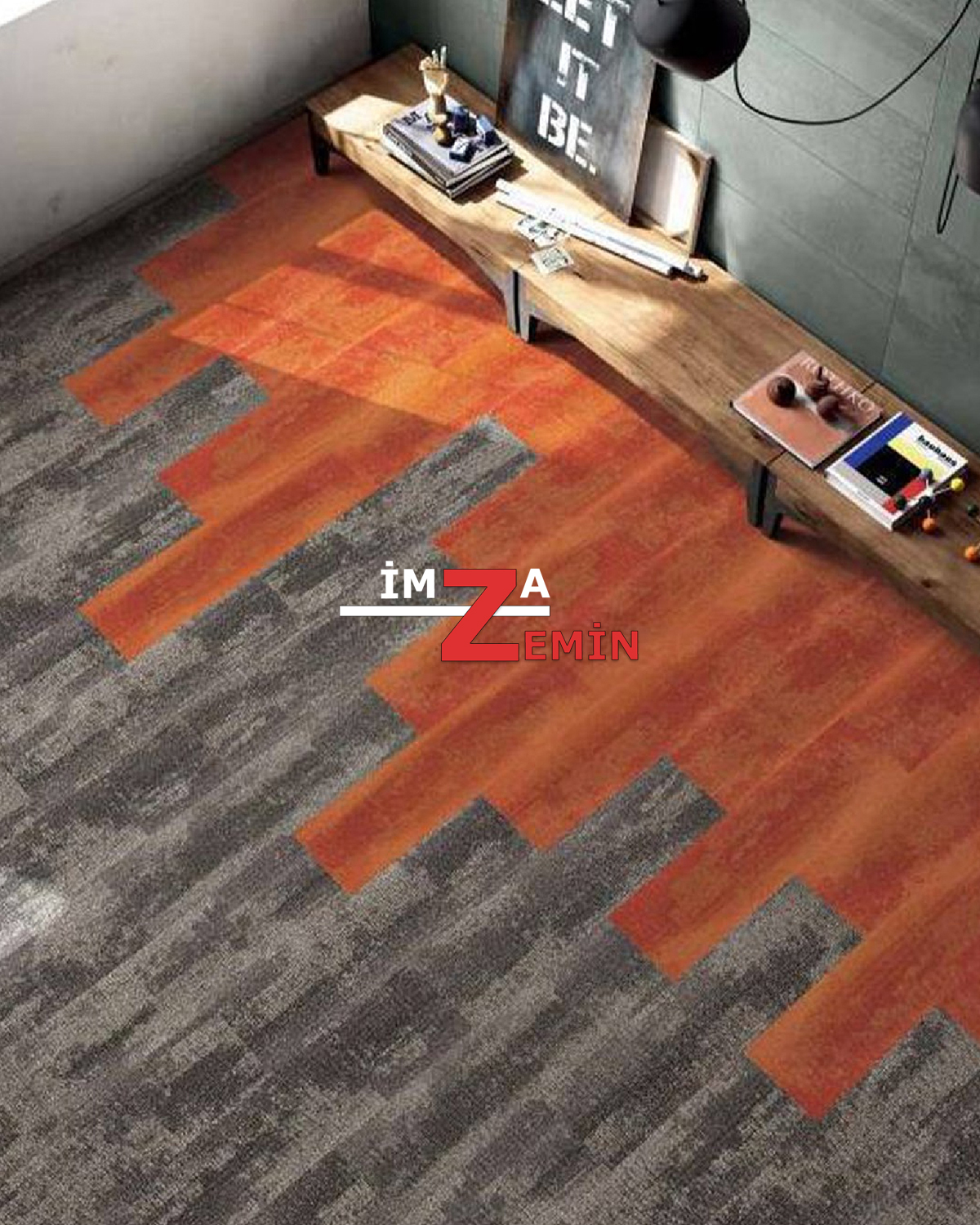 Saxony Karo Halı Karışık Renkli Karo Ofis Halısı - Görsel 2