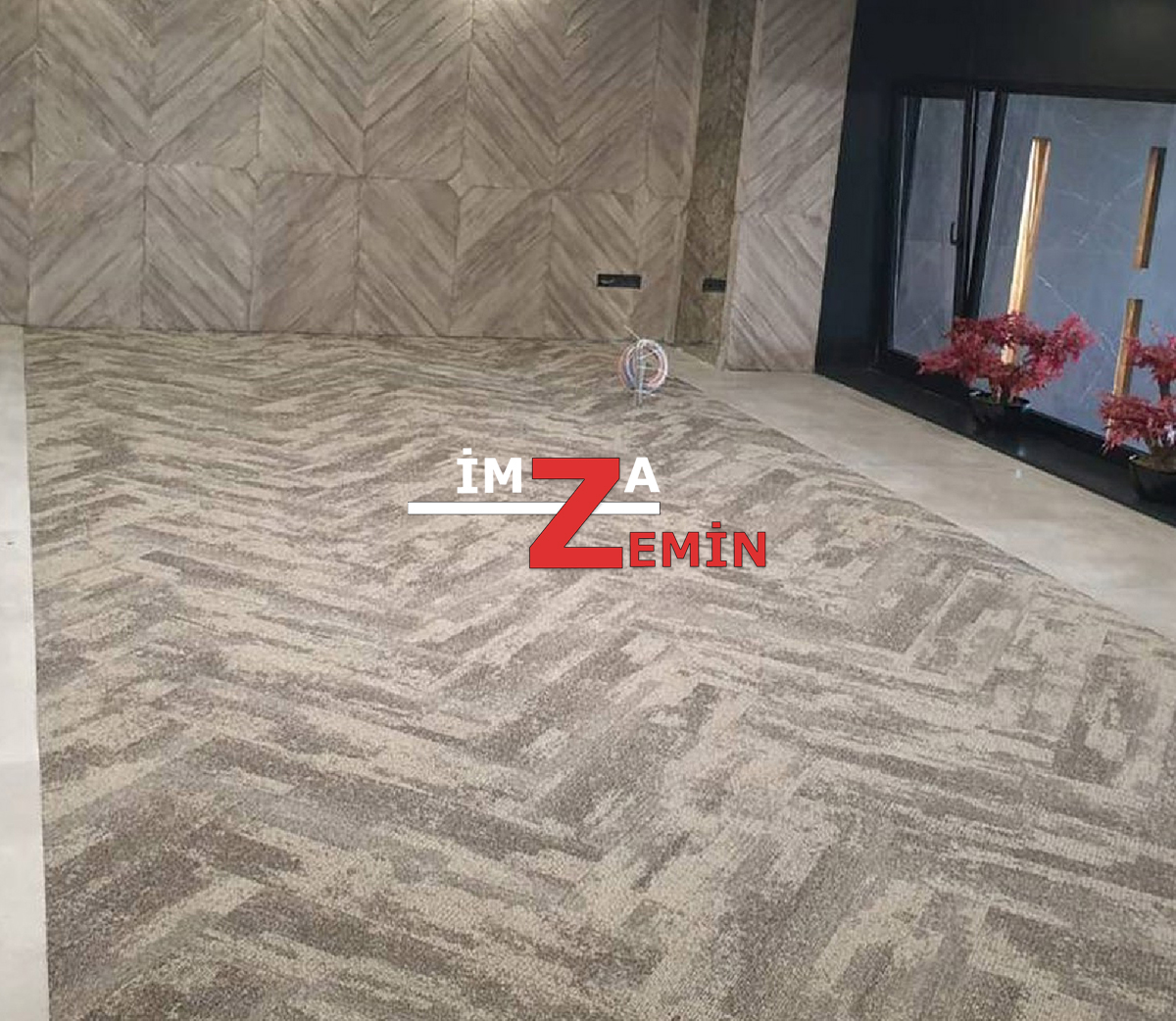 Saxony Karo Halı Karışık Renkli Karo Ofis Halısı - Görsel 6