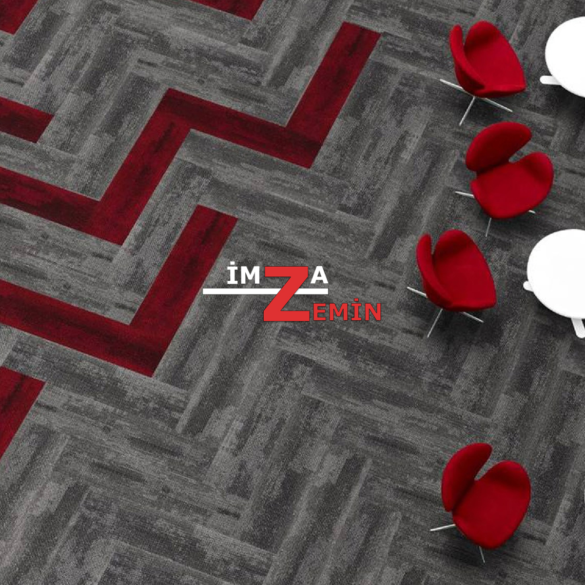 Saxony Karo Halı Karışık Renkli Karo Ofis Halısı - Görsel 10